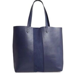 Madewell The Transport Tote in navy stripe